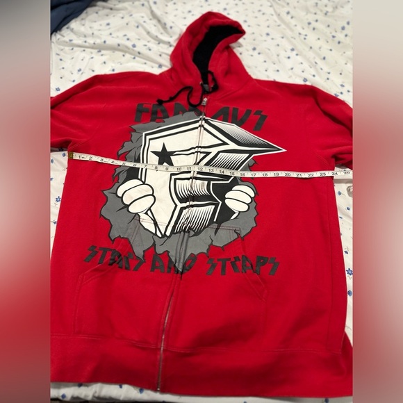 Vintage 90s Sz: XXL Famous Stars & Stripes Graphic Logo Full Zip Hoodie. - Picture 3 of 11
